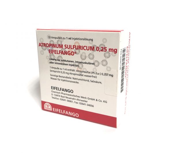 Atropinum sulfuricum 0,25 mg 10 x 1 ml